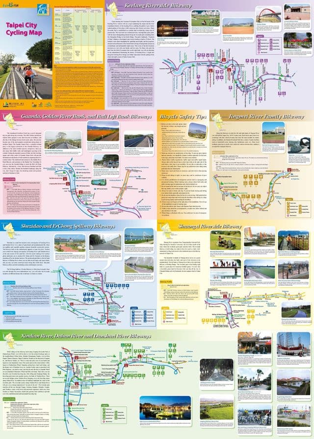 Mapa del carril bici de Taipei