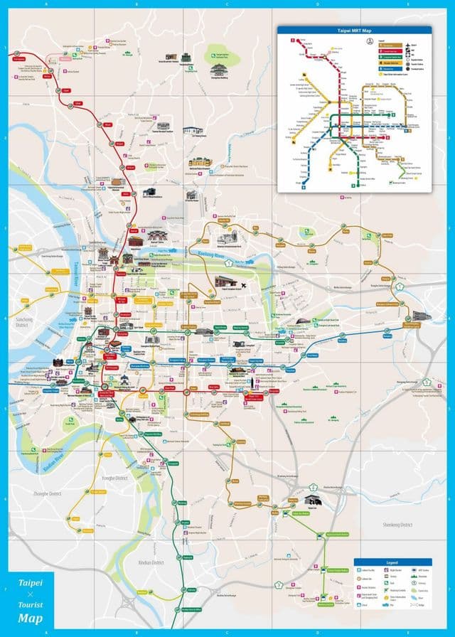 Mapa de transporte de Taipei
