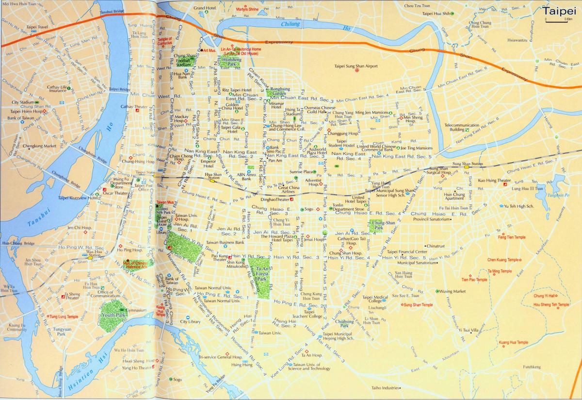 Mapa de calles de Taipei