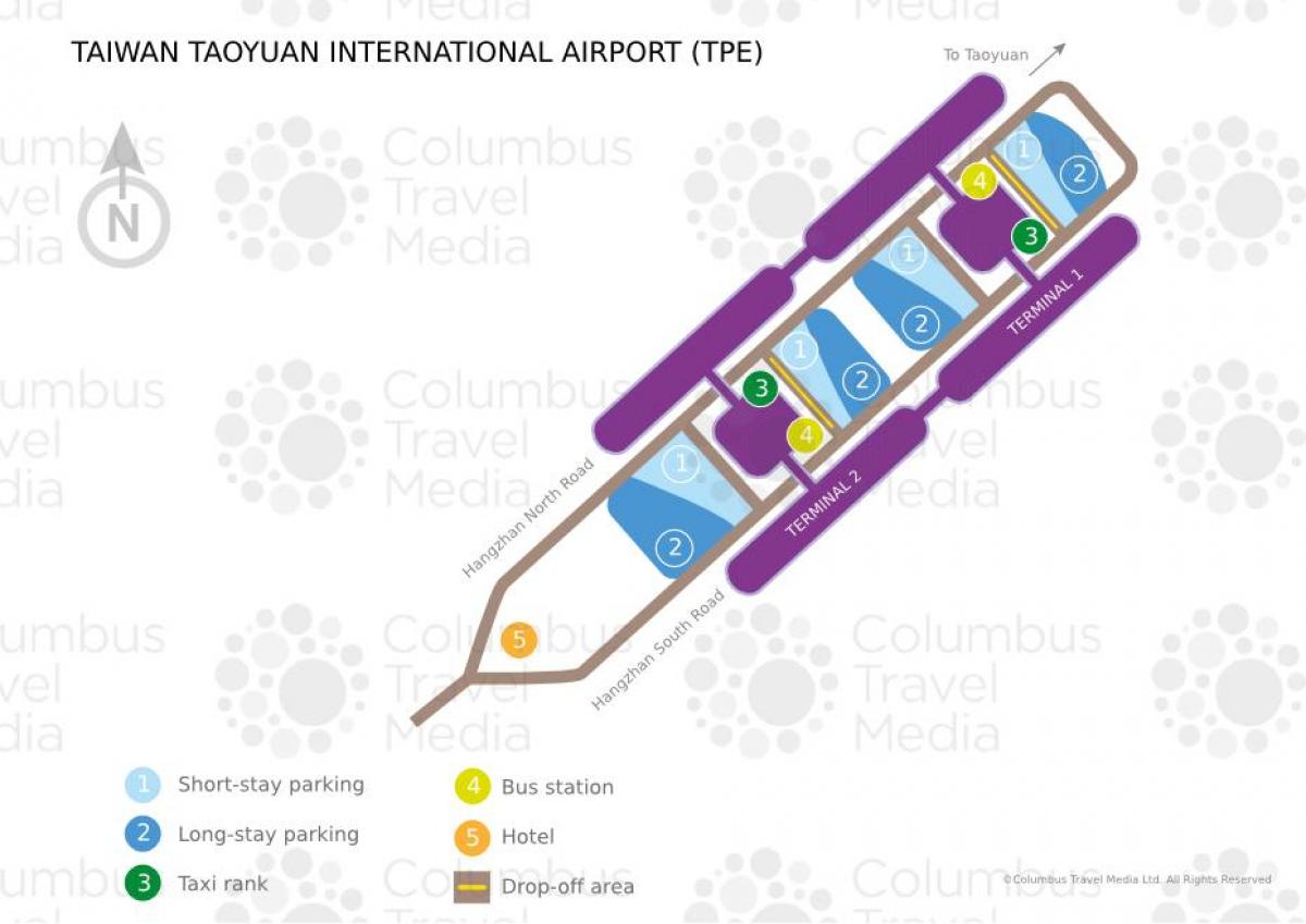 Mapa de la terminal del aeropuerto de Taipei